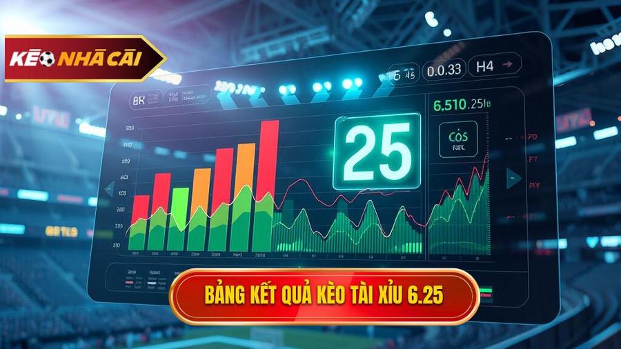 Bảng tóm tắt kết quả kèo tài xỉu 6.25